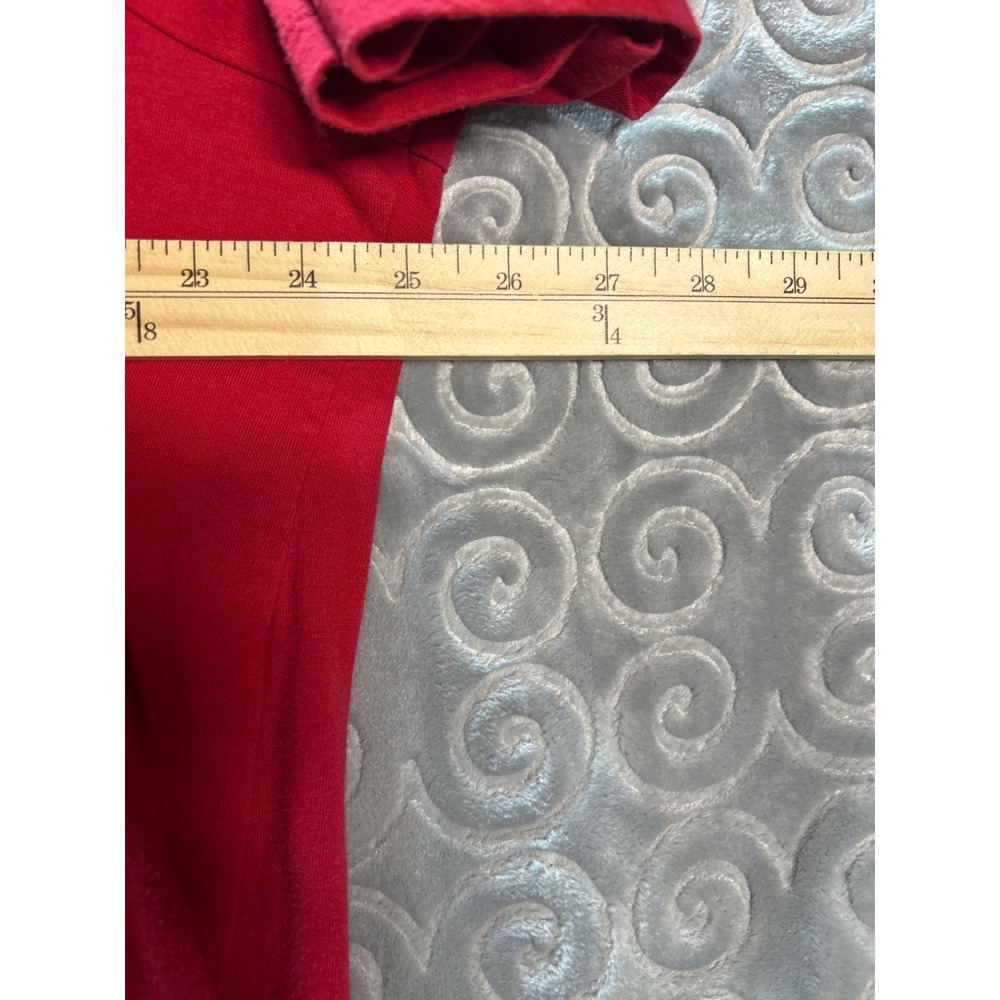 Liz & Me Red Embellished Leaf Print Short Sleeve Top Plus Size‎ 22/24W - Picture 4 of 5